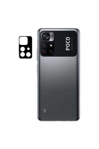 Xiaomi Poco M4 Pro 5g Zore 3d Kamera Camı Siyah