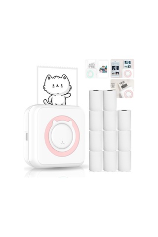 Hallow None Mini Akıllı Telefon Yazıcı Pembe