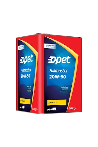 Opet Fullmaster 20W-50 Teneke Motor Yağı 16 KG Opet Fullmaster 20W-50 Teneke Motor Yağı 16 KG