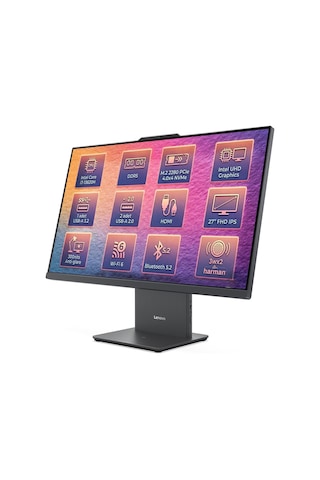 Lenovo IdeaCentre 27IRH9F0HM00VHTR015 i7-13620h 32 GB 512 GB SSD 27" Dos FHD AIO Masaüstü Bilgisayar