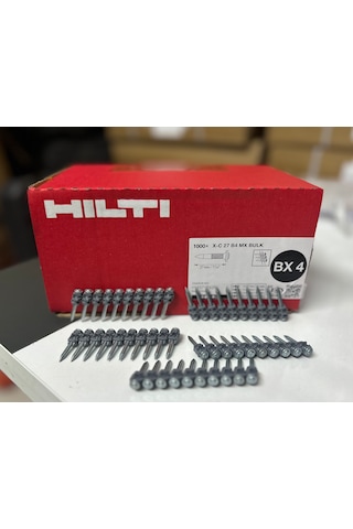 Hilti Bx4 Makine Uyumlu X-c B4 Mx Beton Çivisi Şeritli 27mm