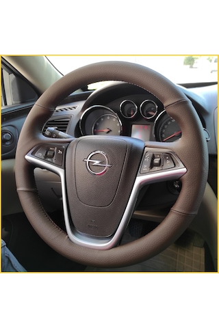 Opel Insignia Kahverengi Araca Özel Direksiyon Kılıfı