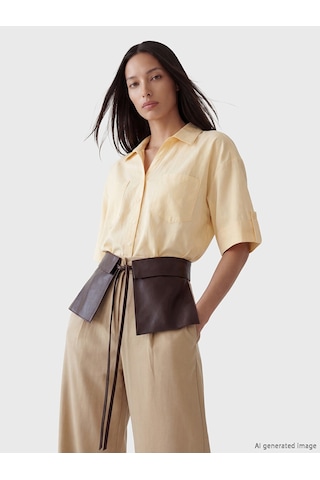 Lcw Everyday Sarı Poplin Kadın Gömlek
