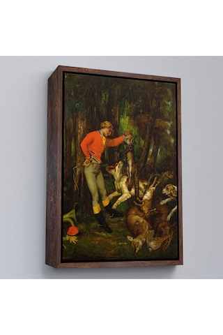 Çerçeveli Gustave Courbet -avdan Sonra Tablo - After The Hunt-8055