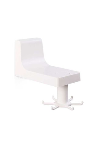 Ulzyvf 360 Dönen Yapışkan Mutfak Askılığı - Kaşık, Spatula, Havlu Asıcı Beyaz Beyaz