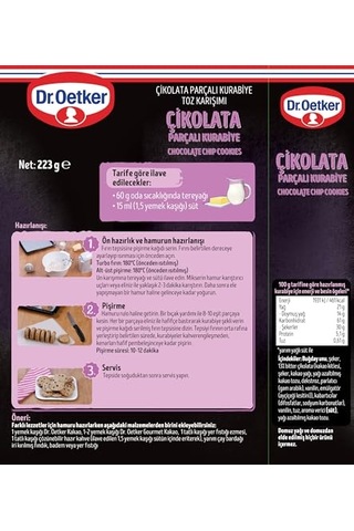 Dr. Oetker Çikolata Parçalı Kurabiye Çok Renkli