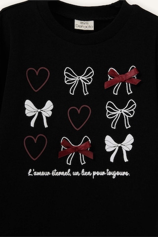 Defacto Oversıze Desenli Sweatshırt Kız Bebek G8109a526spbk81 Siyah-bk81