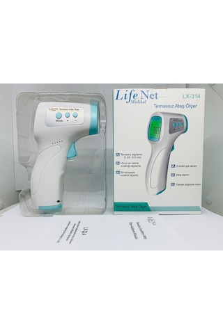 Life Net Medikal LX-314 Kızıl Ötesi Temassız Ateş Ölçer Turkuaz