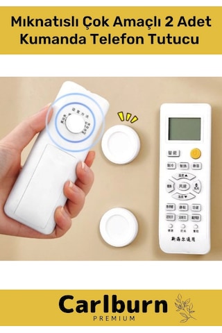 Özel Üretim Sağlam Dayanıklı Güçlü Yapışkan Mıknatıslı Çok Amaçlı Kumanda Telefon Tutucu 2 Adet