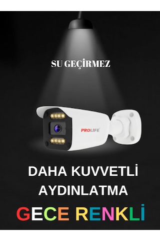 14 Kameralı Gece Renkli 8 Adet Warm Ledli Yeni Nesil 5 Mp Kuruluma Hazır Güvenlik Kamerası Seti