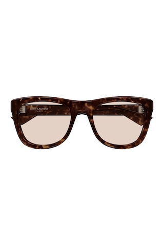 Saint Laurent Sl 816 007 54 Kadın Oval Kırçıllı Kahverengi Kemik Güneş Gözlüğü Kahverengi