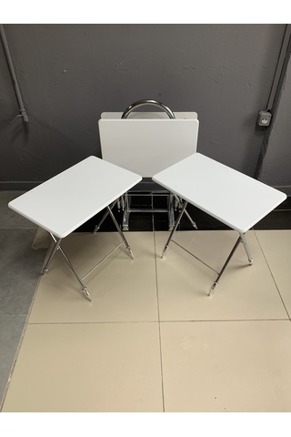 Çanta Sehpa, Sehpa, Zigon, Mebran Çanta Sehpa-düz Beyaz