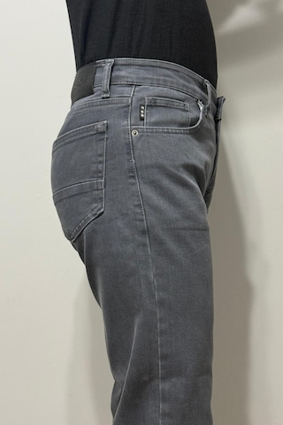 Hacker Denim Hacker Dmctekstil Erkek Gri Y 1094 Yüksek Bel Rahat Kesim Boru Paça Jean Pantolon