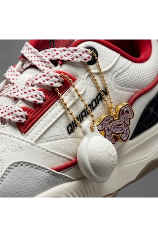 Ms Premium 053261526 Erkek Spor Ayakkabı Ivory Moon Grey Black Red