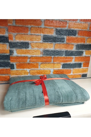 Özdilek Svv Border Kalın ve Süper Emici Yeni Seri Banyo Havlusu 76x147 - Fern Green Yeşil