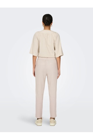 Only Onlcaro-poptrash Easy Linen Kadın Pantolon 15278710 Krem