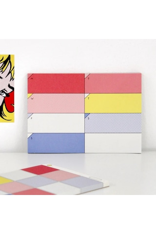 Pansy Daisy Paperways Palette Mini Haftalık Planlayıcı - Girl With Hair Ribbon Lichtenstein - Mini Haftalık Planlayıcı Çok Renkli