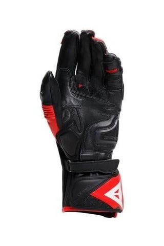 Dainese Fiero Metal Black Red Lava White Deri Korumalı Motosiklet Eldiven