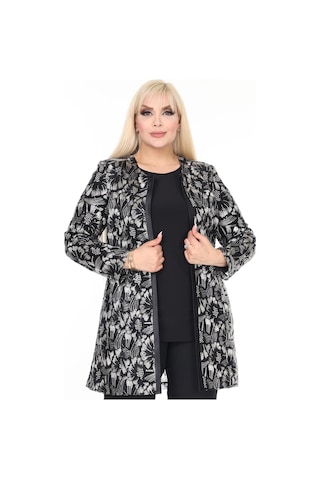 Büyük Beden 3925 Siyah Ceket+bluz Takım 001