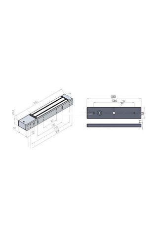 Marelli 280 Kg No/nc/com Çıkışlı Elektromanyetik Elektro Manyetik Kilit Ve Aparatları