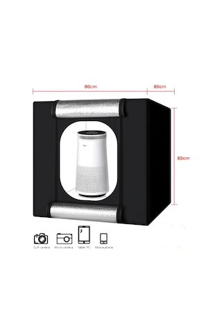 Deyatech 80 x 80 CM Katlanabilir Ledli Pro Ürün Çekim Çadırı