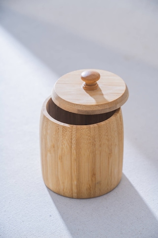 Acar Bambu Kapaklı Kavanoz - 13 Cm Bambu