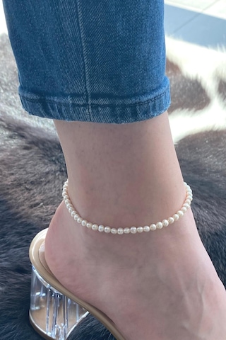 Doğal İnci Kadın Halhal Gümüş