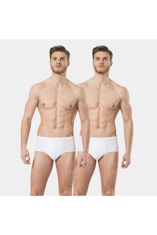 Türen Erkek Erkek Slip 2'li Paket 111/beyaz Beyaz