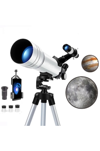 70400 Hd Astronomik Teleskop - Gökyüzü Ve Doğa Gözlemi İçin, 70mm Objektif, 360mm Odak, Fmc Kaplama