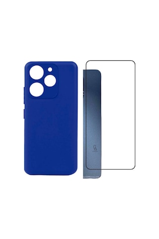 Tecno Spark 10 Pro Uyumlu Kılıf Esnek Silikon Telefon Kılıfı Ve Temperli Cam Ekran Koruyucu