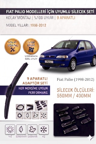 Fiat Palio Ön Cam Silecek Takımı 1998-2012