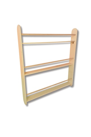 Ahşap Montessori Kavelalı Çocuk Kitaplığı Ergonomik Kontrplak Kitap Rafı Çocuk Odası Düzenleyici Ahşap 74 X 80 CM