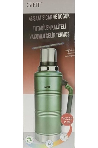 Gint Yeşil 2.2 Litre Vakumlu Avcı Kamp Termosu