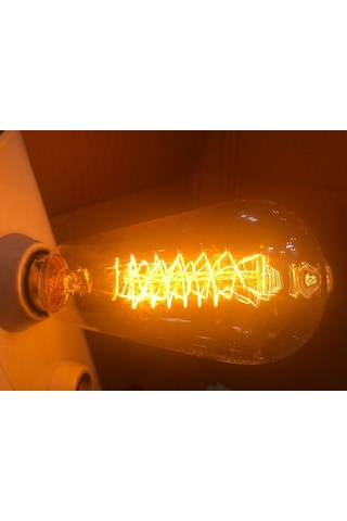 Edison Bulb St 64 E 27 40w Dimmer Uyumlu Spiral Rustik Lamba