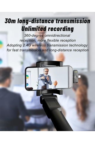 Kablosuz Yaka Mikrofonu, Güç Göstergeli Mini Yaka Mikrofonu,