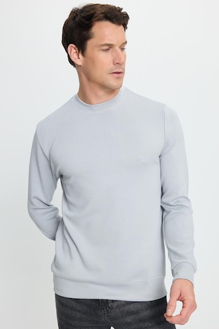 Tudors Erkek Relax Fit Rahat Kesim Uzun Kollu Ekstra Yumuşak Bisiklet Yaka Gri Sweatshirt-41867 Gri