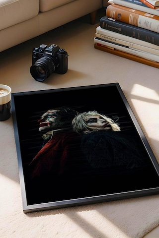 Joker Harley Quinn Portre Çerçeveli Tablo - Estetik Poster