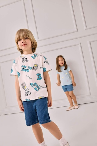 DeFacto Erkek Bebek Basic Düz Jean Şort E8258A525SMNM28 Mavi