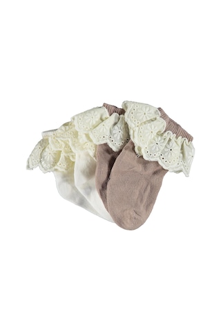 Civil Baby Çift Dantel Aksesuarlı 2'li 6-18 Ay Bebek Kız Çorap Set - Standart