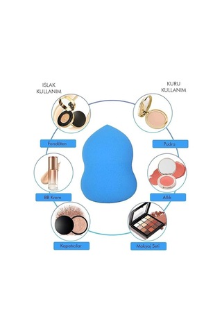 Tr Makyaj Süngeri Seti, Göz Farı Uygulama Çubuğu 10'lu, Latex,free Beauty Blender Süngerleri, Çift Taraflı Aplik