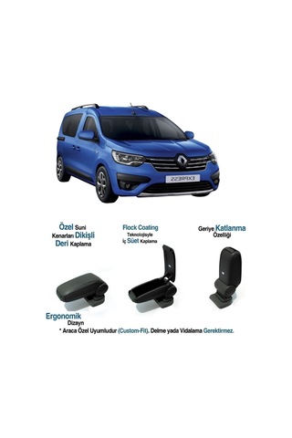 Renault Express İle Uyumlu Vidasız Kolçak Kol Dayama 2021 2022 2023 2024 2025 2026 2027