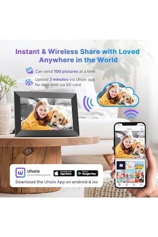 Uhale 32 Gb Depolama 10.1 İnç Dijital Fotoğraf Çerçevesi, Elektronik Wifi, Sd Kart Yuvası, Bilgisayar Ips Dokunmati Diğer