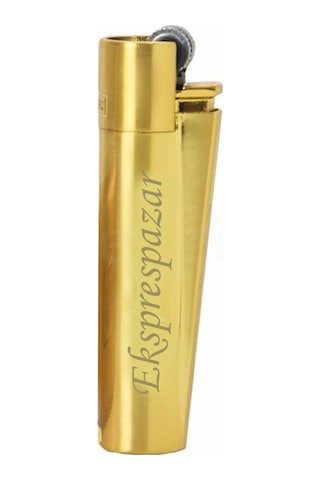 Clipper Kişiye Özel Metal Çakmak Özel Kutulu ve Baskılı Gold