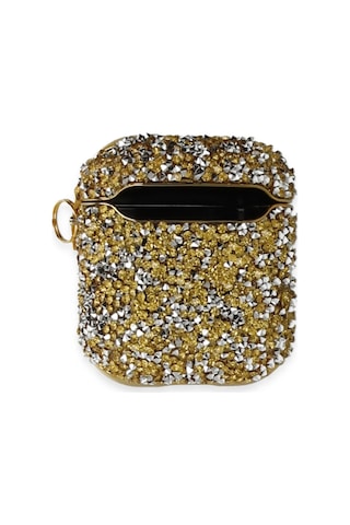 Newface - 677 - Apple Airpods Uyumlu 2 2.nesil Mira Taşlı Kılıf - Kmrsfres - - Gold