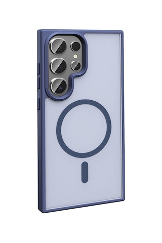 Zore Samsung Galaxy Uyumlu S26 Ultra Kılıf M-safe Şarj Özellikli Mat Arka Yüzey Zore Sio Kapak - Siyah