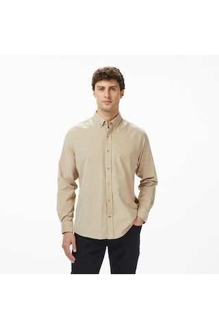 Nautica Erkek Bej Classic Fit Gömlek Düz W57424t Bej