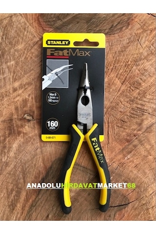 Stanley Eğri Uçlu Kargaburun Pense 160Mm Çelik Uçlu