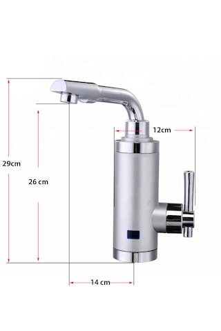 Elektrikli Sıcak Musluk Ani Su Isıtıcı Termal Şofben Musluk Asg5s GÜMÜŞ