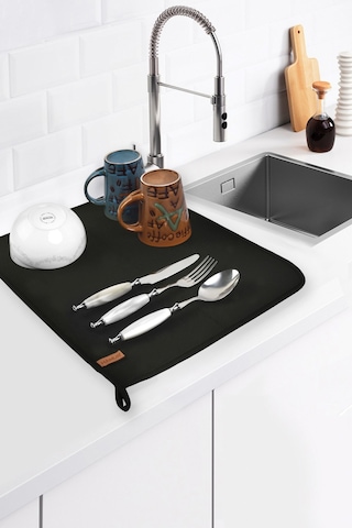 Basic Bulaşık Kurutma Matı 46 x 36 CM Siyah