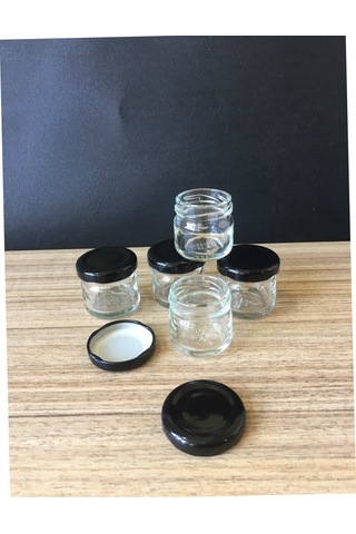 40 Cc Cam Kavanoz - 50 Adet - Siyah Kapak.Mutfak.